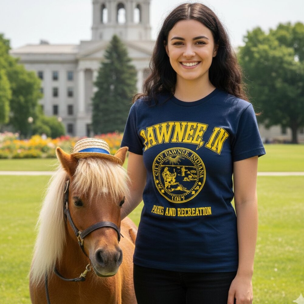 🌳 Parks and Recreation Pawnee IN Graphic Tee Small 🌳